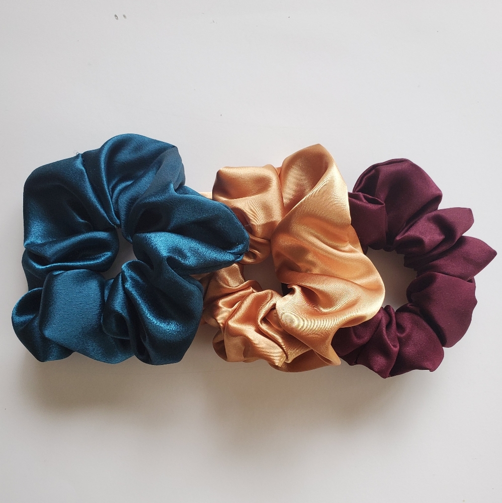 Satin Scrunchies Set of 3